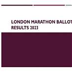 london marathon lottery results